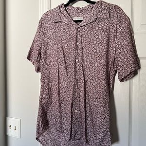 Free assembly floral button up